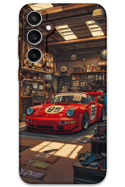 Galaxy S24 Uyumlu Araba Desenli Telefon Kılıfı + Ekran Koruyucu - 5759