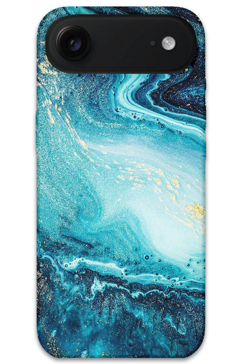 İphone 17 Air Uyumlu Mermer Desenli Telefon Kılıfı + Ekran Koruyucu - 5818
