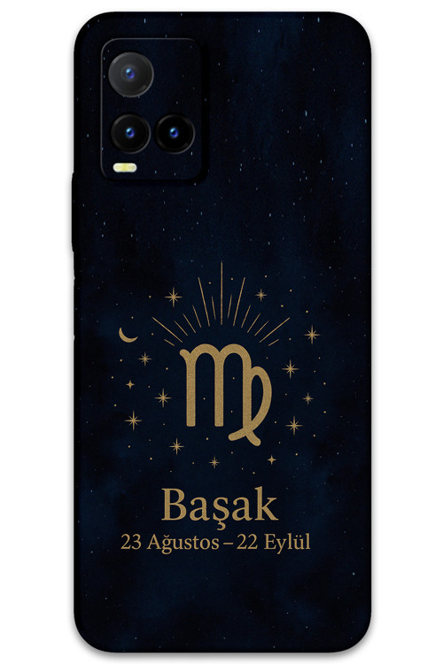 Vivo Y21S Uyumlu Başak Burcu Desenli Telefon Kılıfı + Ekran Koruyucu - 5773