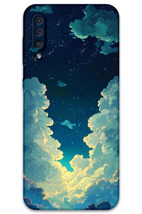 Galaxy A50 Uyumlu Uzay Desenli Telefon Kılıfı + Ekran Koruyucu - 5868