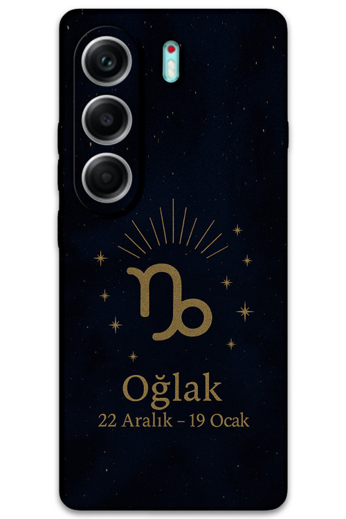 Tecno Camon 40 Pro 5G Uyumlu Oğlak Burcu Desenli Telefon Kılıfı + Ekran Koruyucu - 5777