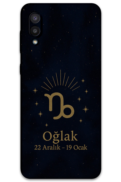 Galaxy A02 Uyumlu Oğlak Burcu Desenli Telefon Kılıfı + Ekran Koruyucu - 5777