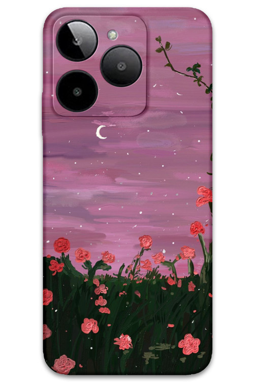 Gm Era 30 Uyumlu Çiçek Desenli Telefon Kılıfı + Ekran Koruyucu - 5793