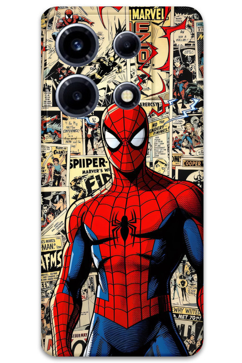 İnfinix Note 30 Vıp Uyumlu Spiderman Desenli Telefon Kılıfı + Ekran Koruyucu - 5931