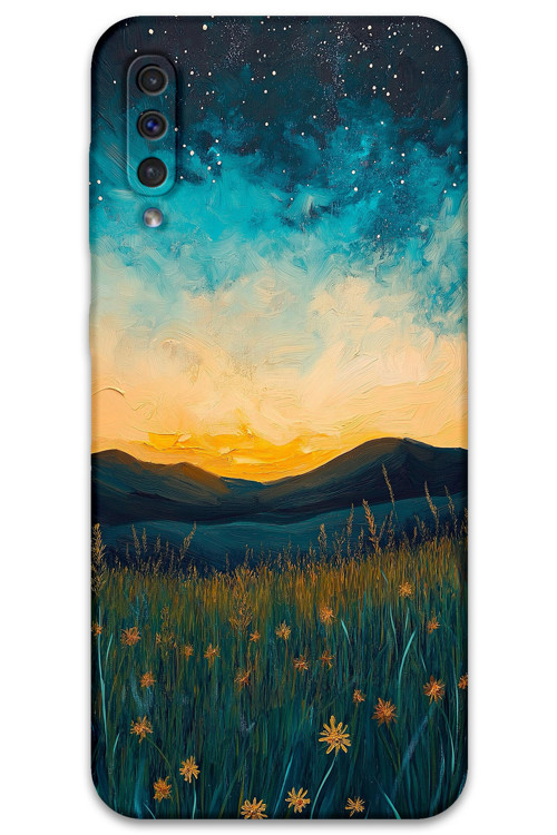 Galaxy A70 Uyumlu Uzay Desenli Telefon Kılıfı + Ekran Koruyucu - 5871