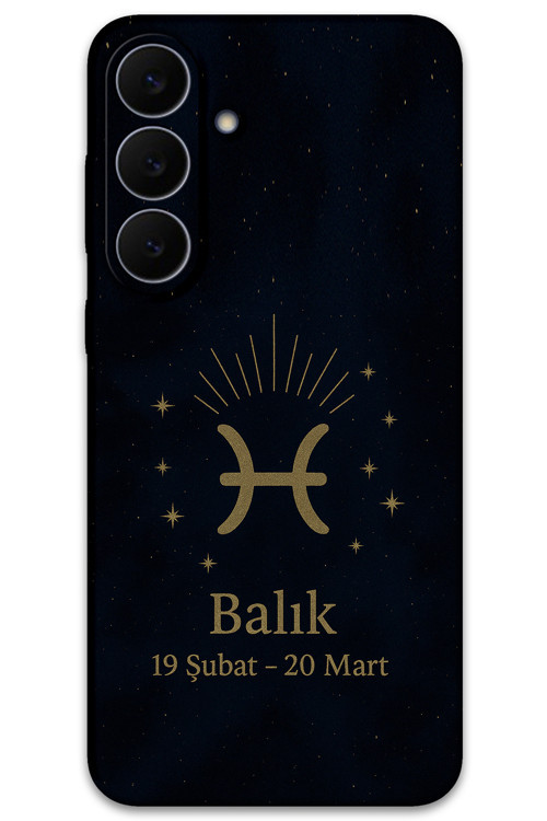 Galaxy S25 Fe Uyumlu Balık Burcu Desenli Telefon Kılıfı + Ekran Koruyucu - 5779