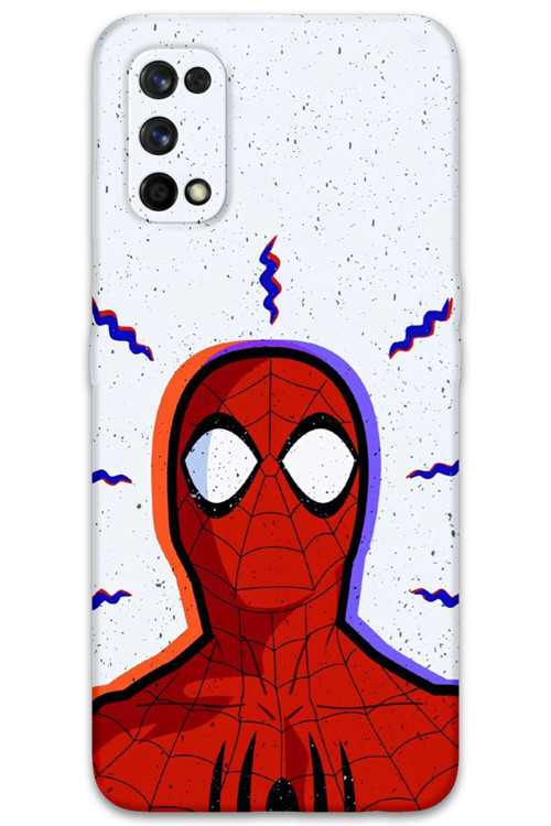 Realme 7 Pro Uyumlu Spiderman Desenli Telefon Kılıfı + Ekran Koruyucu - 5830