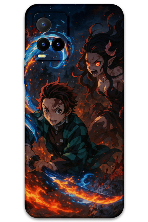 Vivo Y32 Uyumlu Anime Desenli Telefon Kılıfı + Ekran Koruyucu - 5745