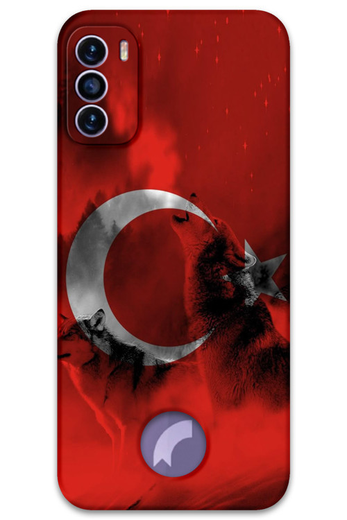 Reeder S19 Max Pro S Uyumlu Türk Bayrağı Desenli Telefon Kılıfı + Ekran Koruyucu - 5854