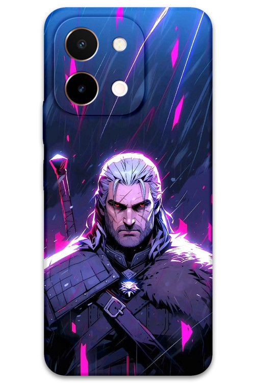 Vivo Y28 Uyumlu Geralt Desenli Telefon Kılıfı + Ekran Koruyucu - 5826