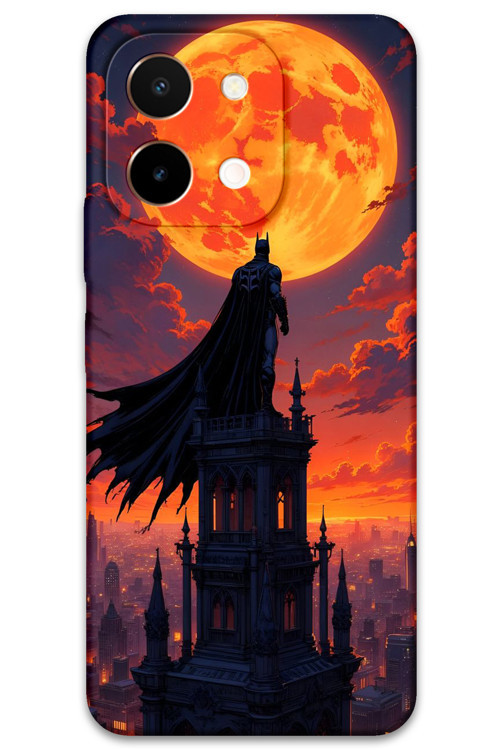 Vivo Y28 Uyumlu Batman Desenli Telefon Kılıfı + Ekran Koruyucu - 5829