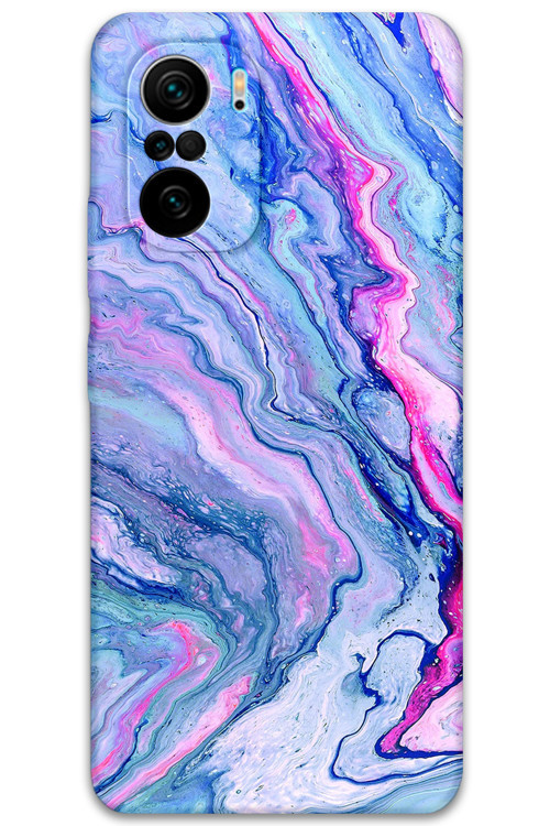 Poco F3 Uyumlu Mermer Desenli Telefon Kılıfı + Ekran Koruyucu - 5816