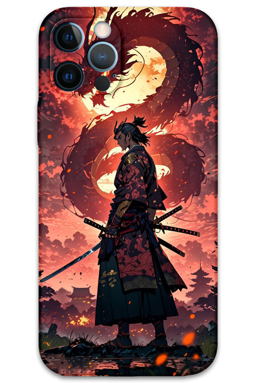 İphone 12 Pro Max Uyumlu Anime Desenli Telefon Kılıfı + Ekran Koruyucu - 5751