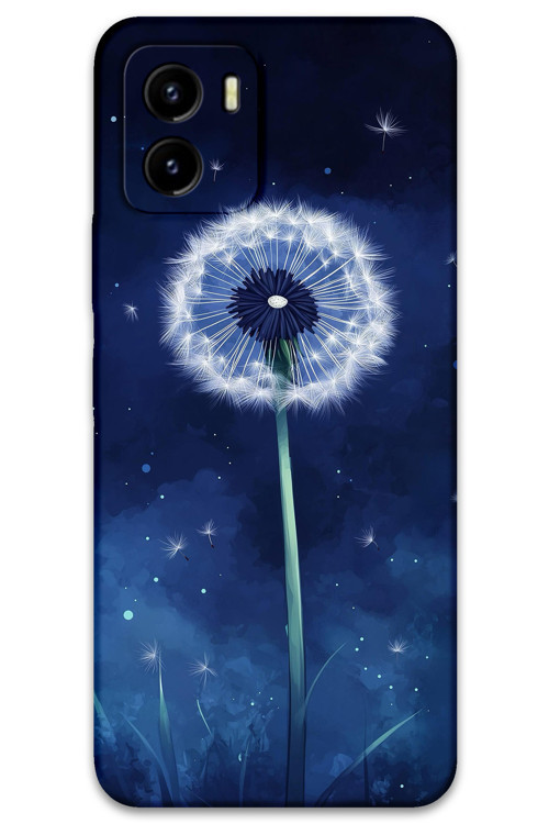 Vivo Y15S Uyumlu Çiçek Desenli Telefon Kılıfı + Ekran Koruyucu - 5787