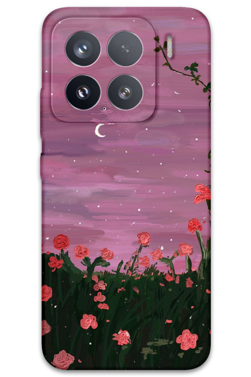 Xiaomi Mi 15 Uyumlu Çiçek Desenli Telefon Kılıfı + Ekran Koruyucu - 5793