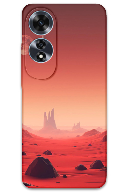 Oppo A60 Uyumlu Uzay Desenli Telefon Kılıfı + Ekran Koruyucu - 5859