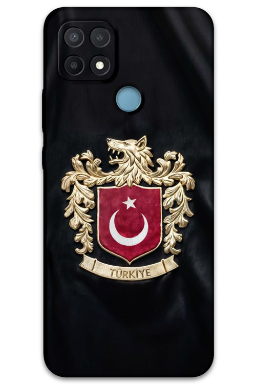 Oppo A15S Uyumlu Türk Desenli Telefon Kılıfı + Ekran Koruyucu - 5855