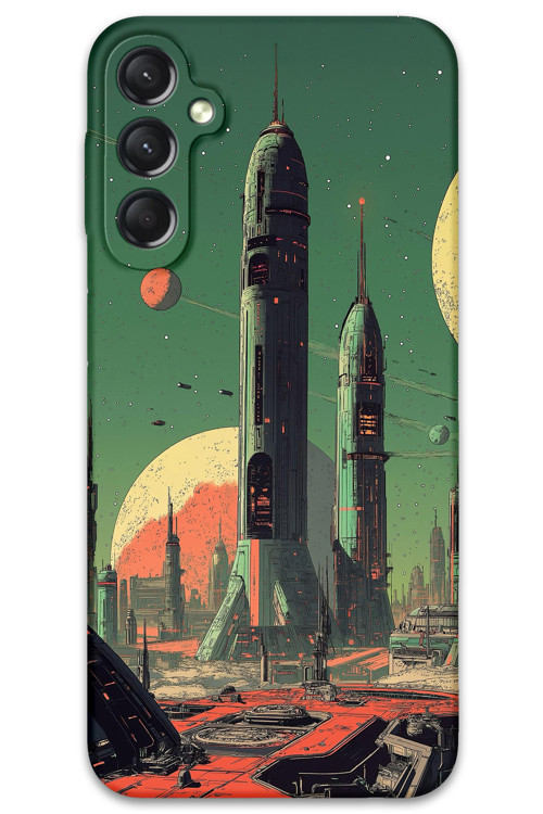Galaxy A16 Uyumlu Uzay Desenli Telefon Kılıfı + Ekran Koruyucu - 5870