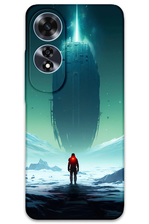 Oppo A60 Uyumlu Uzay Desenli Telefon Kılıfı + Ekran Koruyucu - 5864