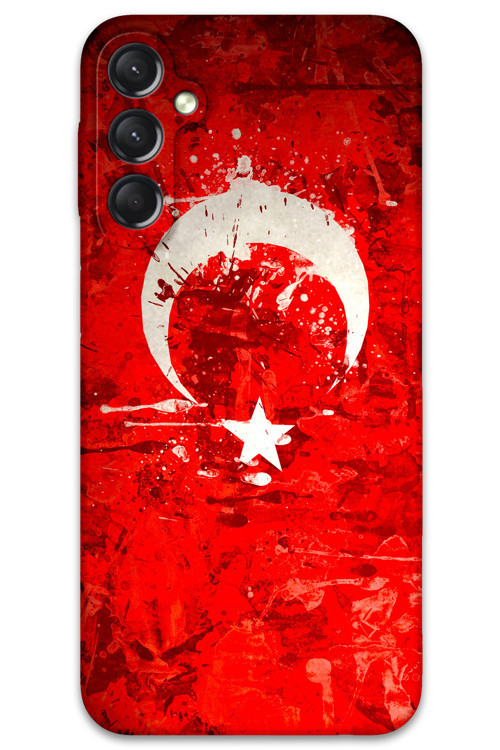 Galaxy A16 Uyumlu Türk Bayrağı Desenli Telefon Kılıfı + Ekran Koruyucu - 5847