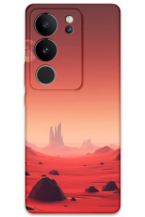 Vivo V29 Uyumlu Uzay Desenli Telefon Kılıfı + Ekran Koruyucu - 5859