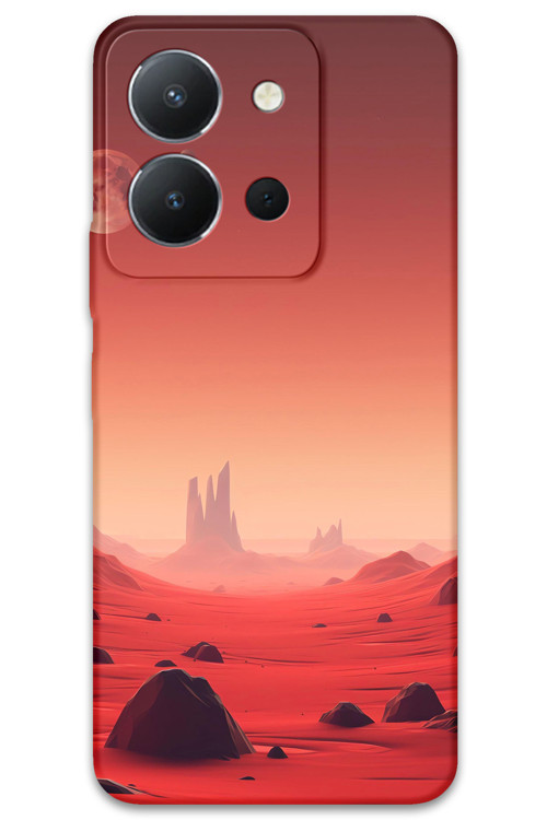 Vivo Y36 Uyumlu Uzay Desenli Telefon Kılıfı + Ekran Koruyucu - 5859