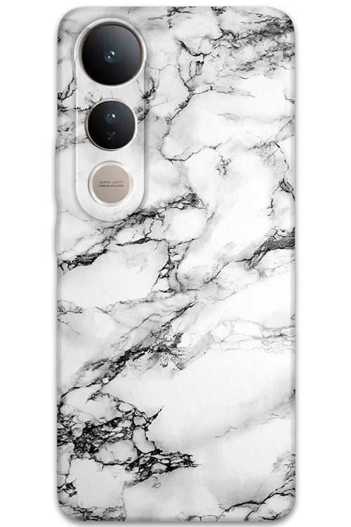 Vivo V50 Lite 4G Uyumlu Mermer Desenli Telefon Kılıfı + Ekran Koruyucu - 5817