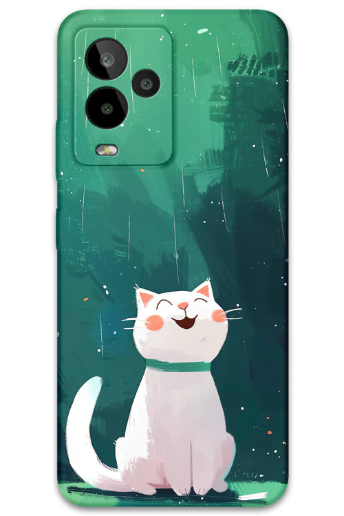 Gm 24 Pro Uyumlu Kedi Desenli Telefon Kılıfı + Ekran Koruyucu - 5781