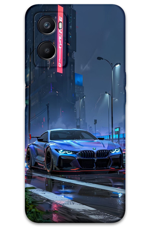 Oppo A96 Uyumlu Araba Desenli Telefon Kılıfı + Ekran Koruyucu - 5767