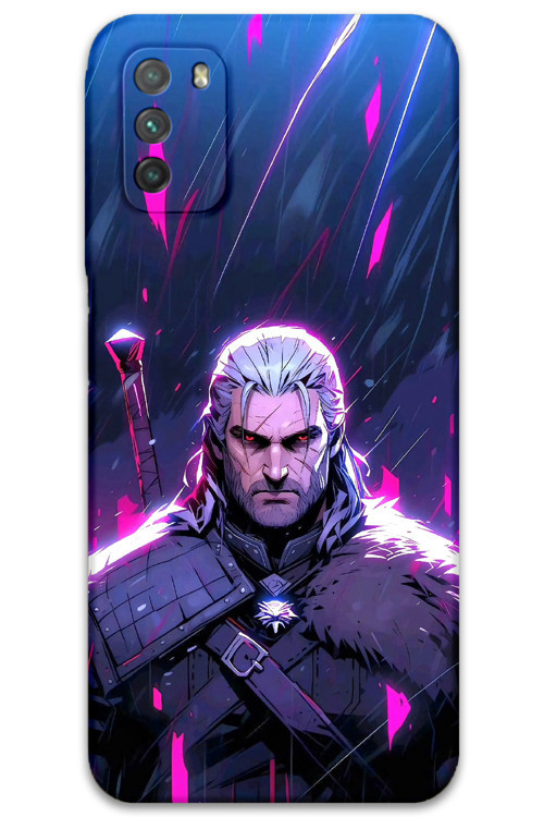 Poco M3 Uyumlu Geralt Desenli Telefon Kılıfı + Ekran Koruyucu - 5826