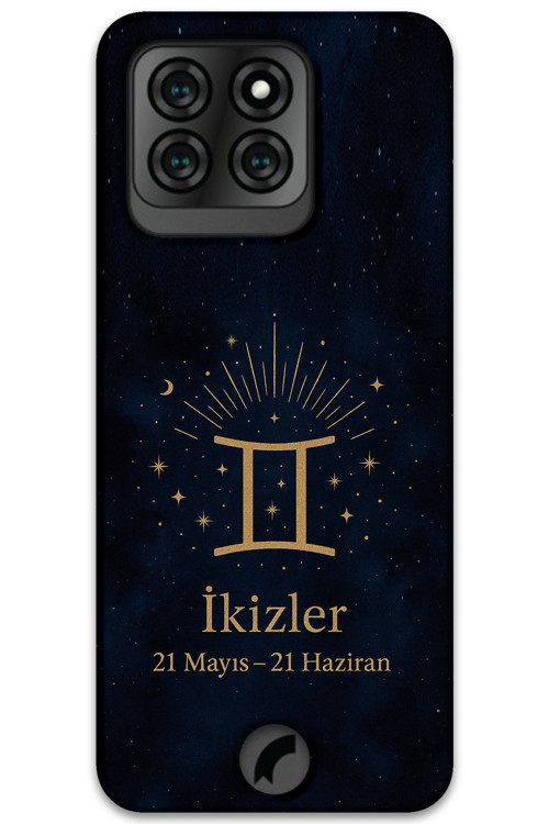 Reeder S71 Uyumlu İkizler Burcu Desenli Telefon Kılıfı + Ekran Koruyucu - 5770