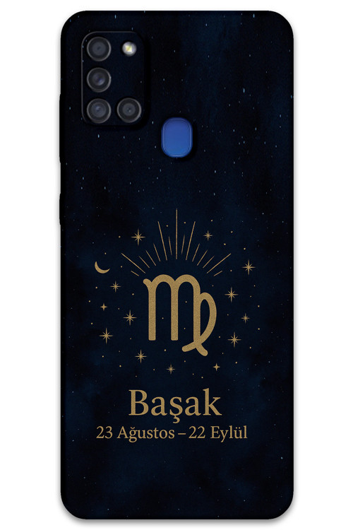 Galaxy A21S Uyumlu Başak Burcu Desenli Telefon Kılıfı + Ekran Koruyucu - 5773