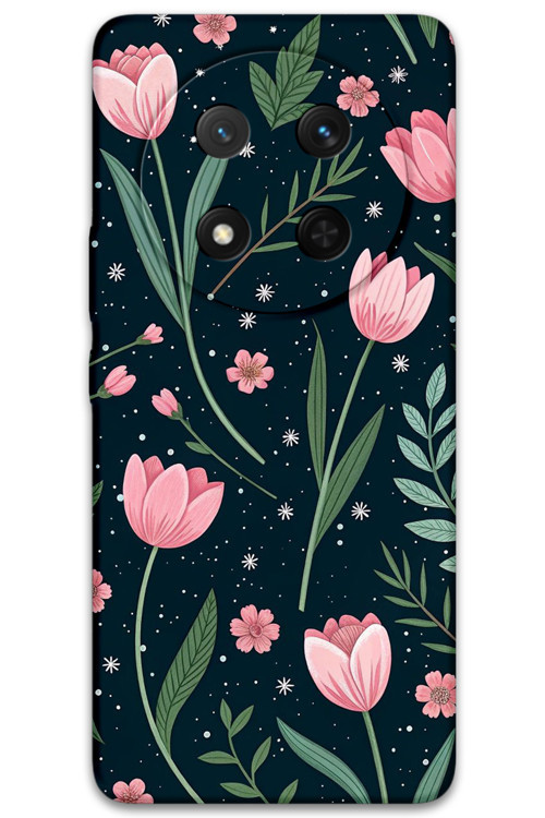 Honor Magic 7 Lite Uyumlu Çiçek Desenli Telefon Kılıfı + Ekran Koruyucu - 5788