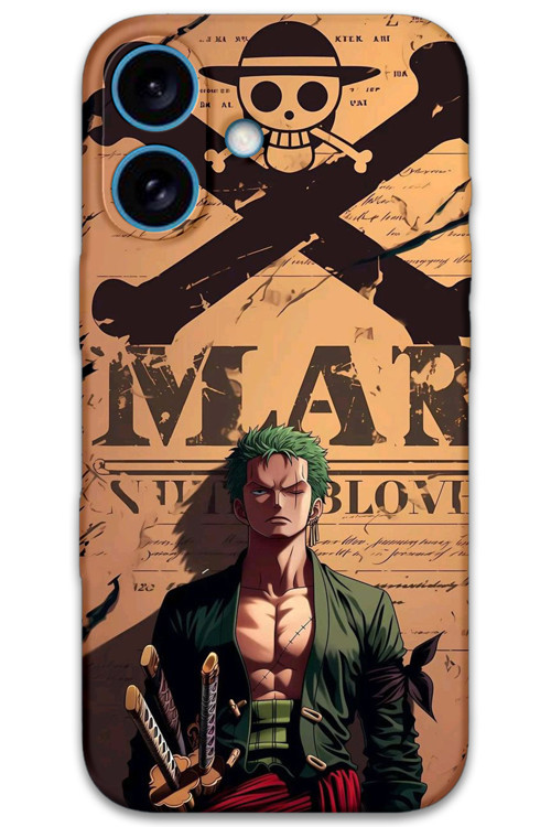 İphone 16 Uyumlu Anime Desenli Telefon Kılıfı + Ekran Koruyucu - 5755