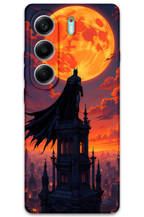 Tecno Camon 40 Pro 5G Uyumlu Batman Desenli Telefon Kılıfı + Ekran Koruyucu - 5829