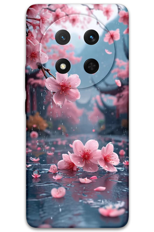 Honor Magic 7 Lite Uyumlu Çiçek Desenli Telefon Kılıfı + Ekran Koruyucu - 5794