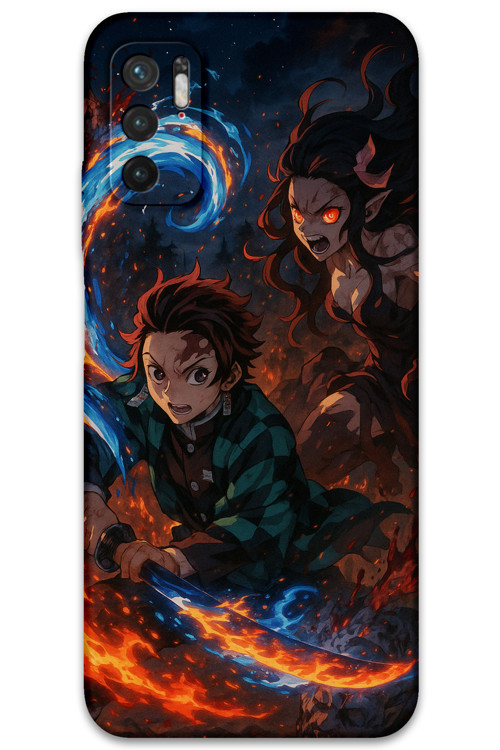 Redmi Note 10 5G Uyumlu Anime Desenli Telefon Kılıfı + Ekran Koruyucu - 5745