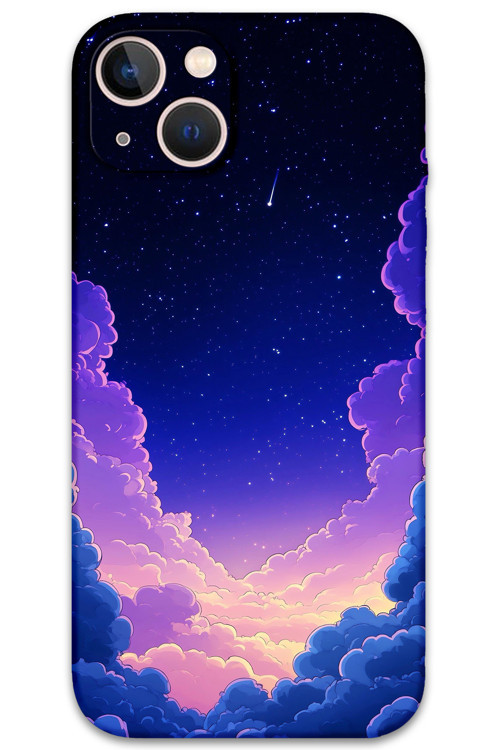 İphone 15 Uyumlu Uzay Desenli Telefon Kılıfı + Ekran Koruyucu - 5867