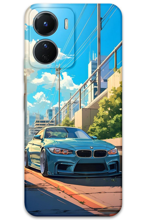 Vivo Y16 Uyumlu Araba Desenli Telefon Kılıfı + Ekran Koruyucu - 5760