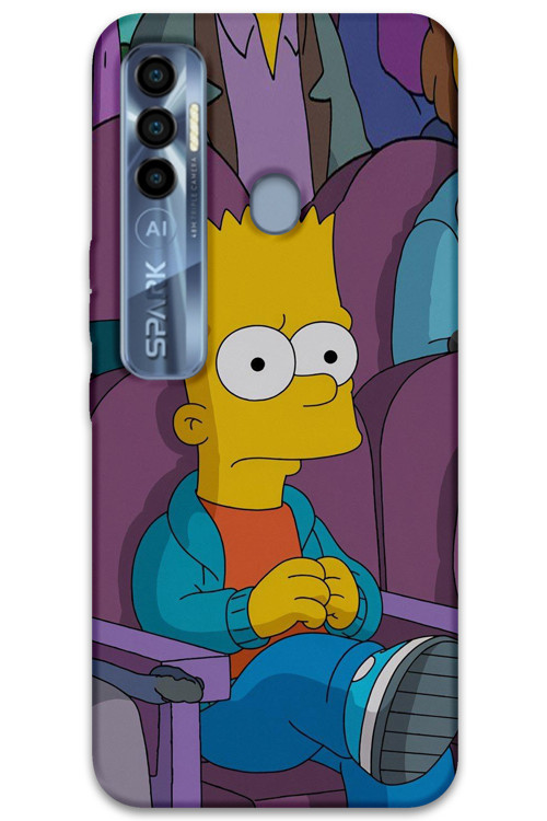 Tecno Spark 7 Pro Uyumlu Çizgi Film Desenli Telefon Kılıfı + Ekran Koruyucu - 5821