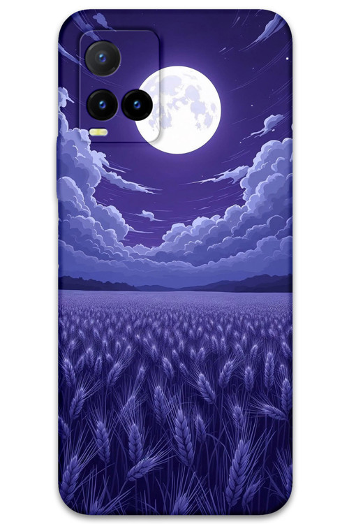 Vivo Y32 Uyumlu Çiçek Desenli Telefon Kılıfı + Ekran Koruyucu - 5797