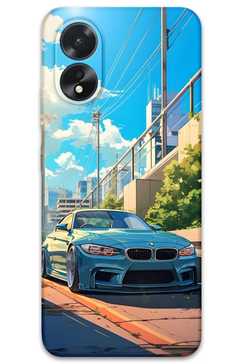 Oppo A38 Uyumlu Araba Desenli Telefon Kılıfı + Ekran Koruyucu - 5760