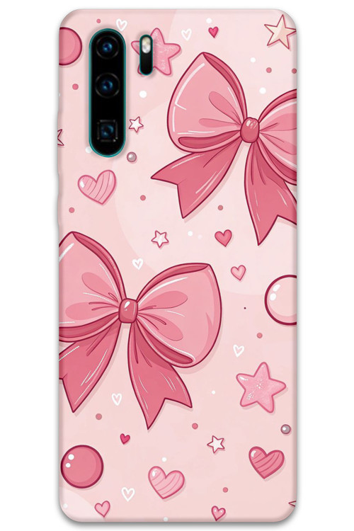 Huawei P30 Pro Uyumlu Kurdele Desenli Telefon Kılıfı + Ekran Koruyucu - 5803