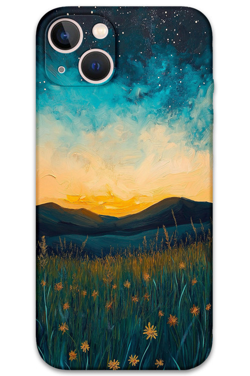 İphone 15 Uyumlu Uzay Desenli Telefon Kılıfı + Ekran Koruyucu - 5871