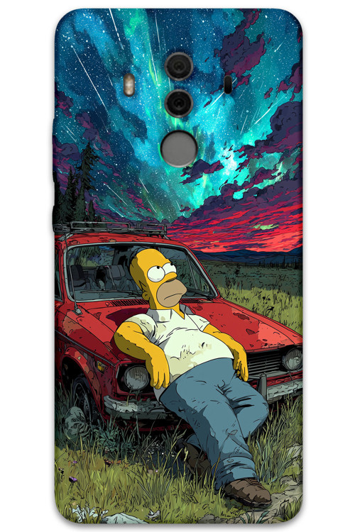 Huawei Mate 10 Pro Uyumlu Simpson Desenli Telefon Kılıfı + Ekran Koruyucu - 5938