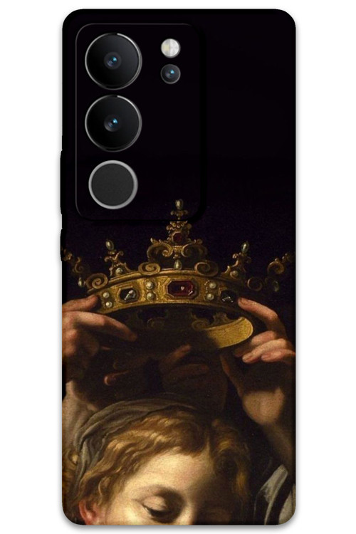 Vivo V29 Uyumlu Retro Desenli Telefon Kılıfı + Ekran Koruyucu - 5833