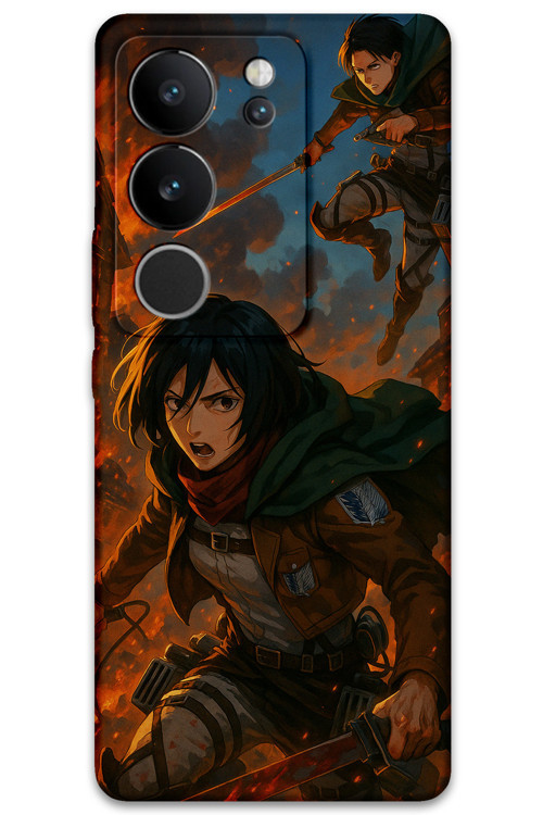 Vivo V29 Uyumlu Anime Desenli Telefon Kılıfı + Ekran Koruyucu - 5744