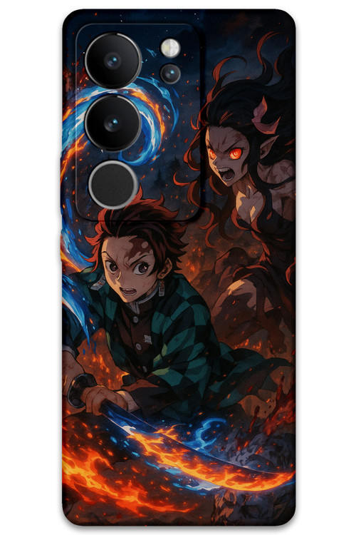 Vivo V29 Uyumlu Anime Desenli Telefon Kılıfı + Ekran Koruyucu - 5745