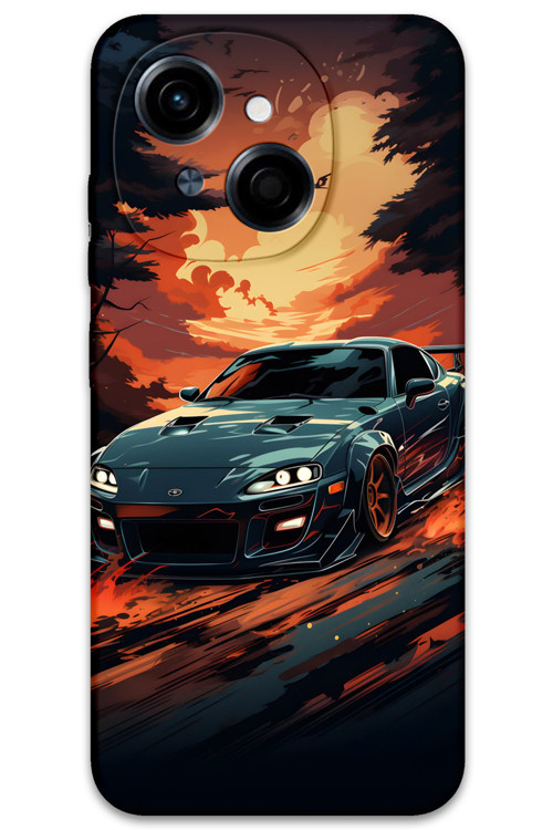 Tecno Spark Go 1 2025 Uyumlu Araba Desenli Telefon Kılıfı + Ekran Koruyucu - 5766