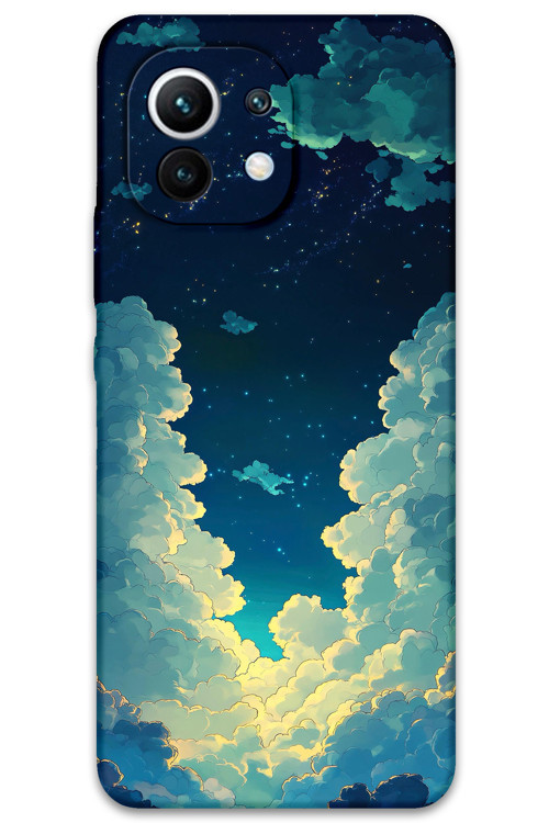 Xiaomi Mi 11 Uyumlu Uzay Desenli Telefon Kılıfı + Ekran Koruyucu - 5868